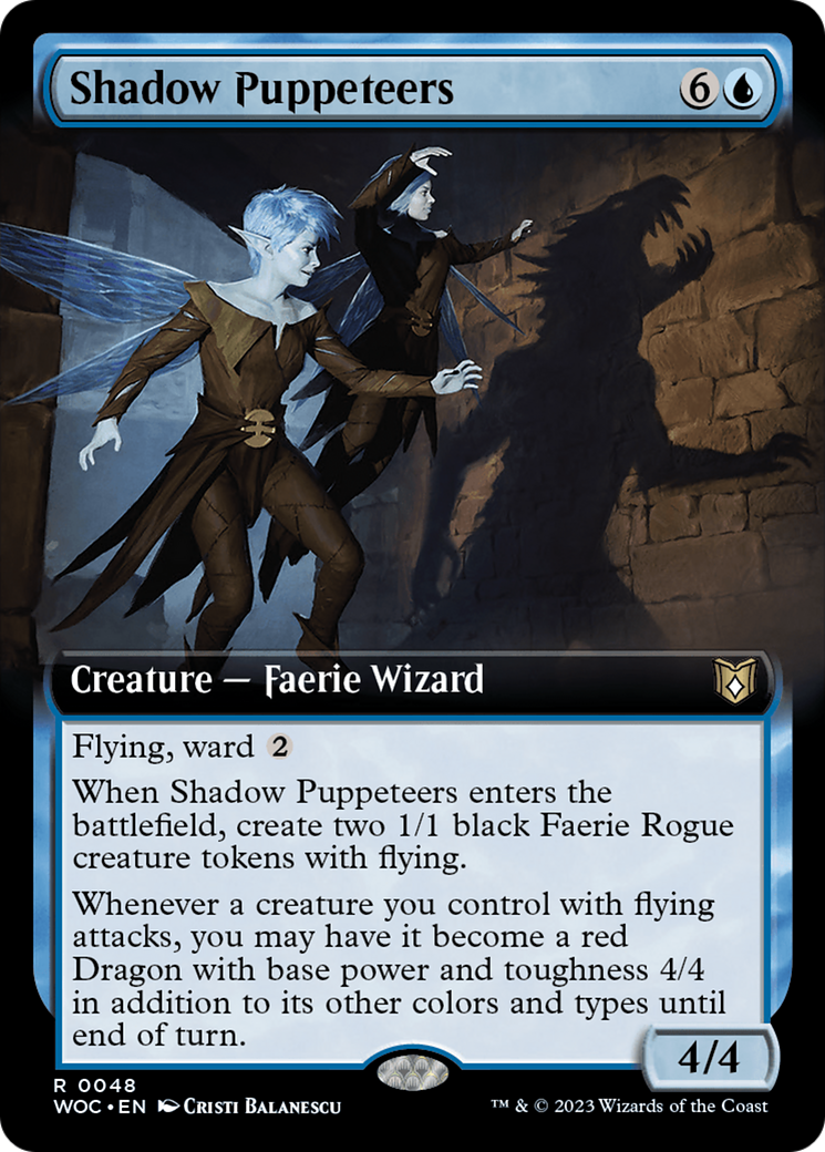 Shadow Puppeteers (Extended Art) [Wilds of Eldraine Commander] | Galaxy Games LLC