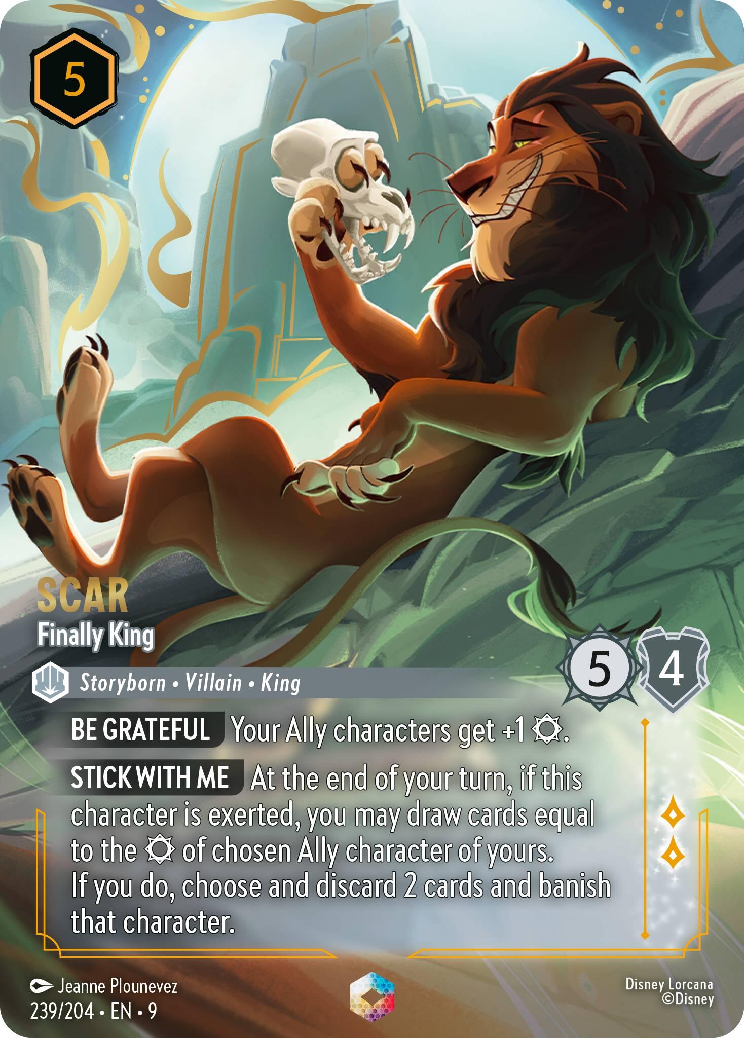Scar - Finally King (Enchanted) (239/204) [Fabled] | Galaxy Games LLC