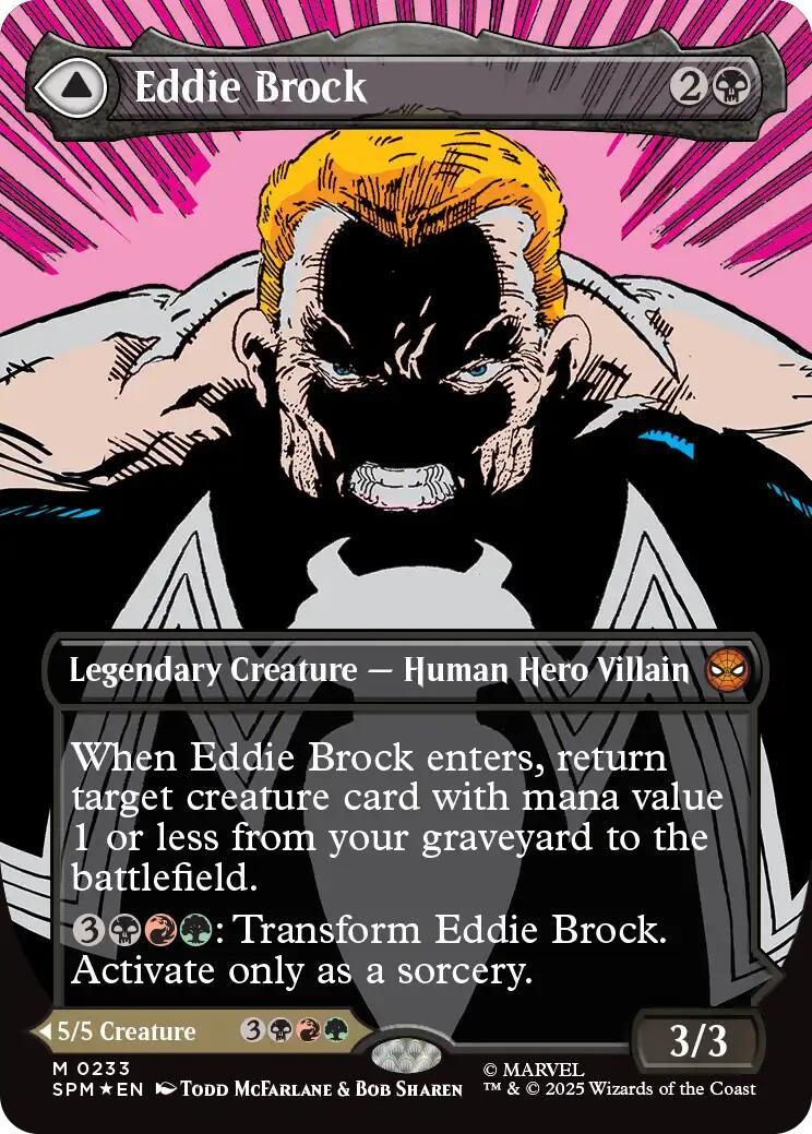 Eddie Brock (0233) (Borderless) [Marvel's Spider-Man] | Galaxy Games LLC