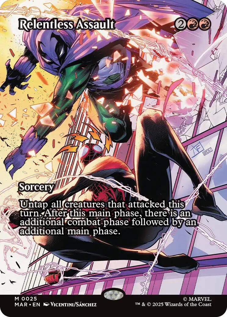 Relentless Assault (Borderless) [Marvel's Spider-Man: Eternal-Legal] | Galaxy Games LLC