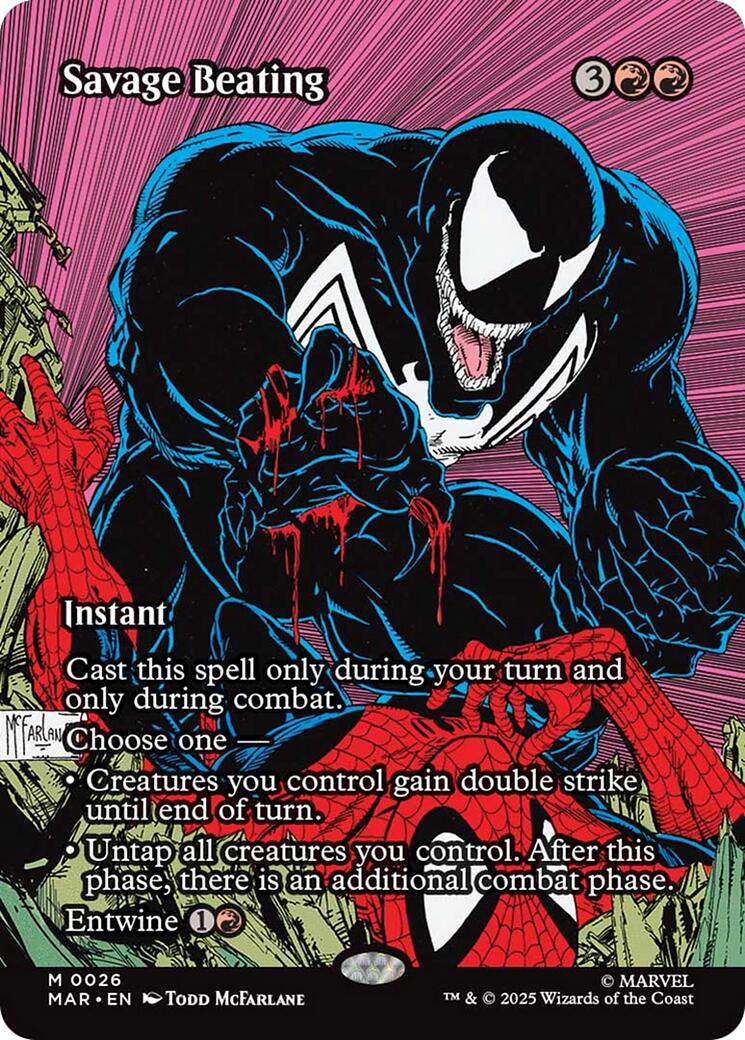 Savage Beating (Borderless) [Marvel's Spider-Man: Eternal-Legal] | Galaxy Games LLC