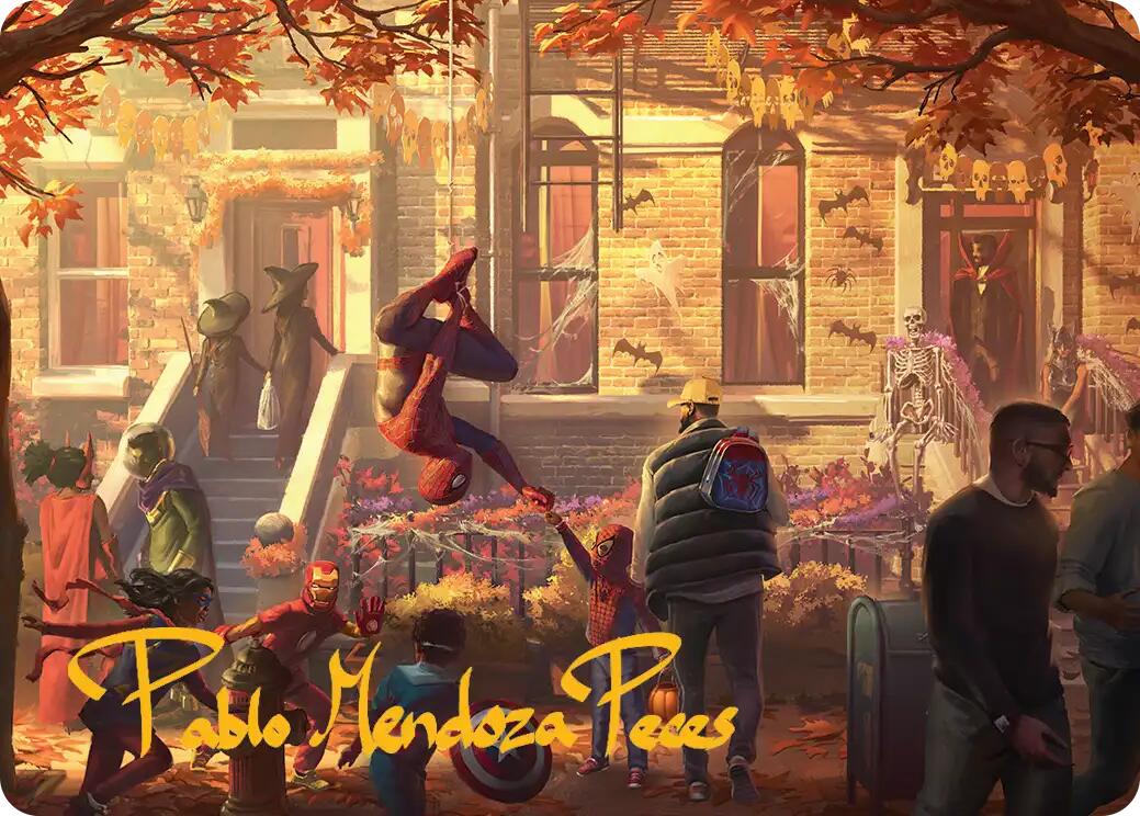 Friendly Neighborhood Art Card (Gold-Stamped Signature) [Marvel's Spider-Man Art Series] | Galaxy Games LLC