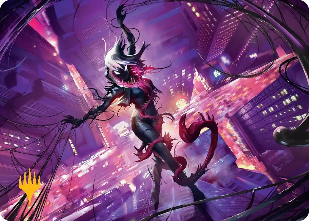 Gwenom, Remorseless Art Card (Gold-Stamped Planeswalker Symbol) [Marvel's Spider-Man Art Series] | Galaxy Games LLC