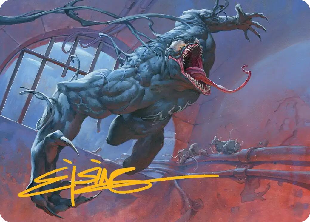 Venom, Evil Unleashed Art Card (Gold-Stamped Signature) [Marvel's Spider-Man Art Series] | Galaxy Games LLC