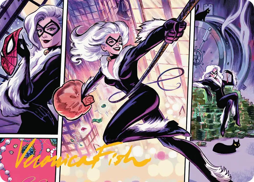 Black Cat, Cunning Thief Art Card (Gold-Stamped Signature) [Marvel's Spider-Man Art Series] | Galaxy Games LLC