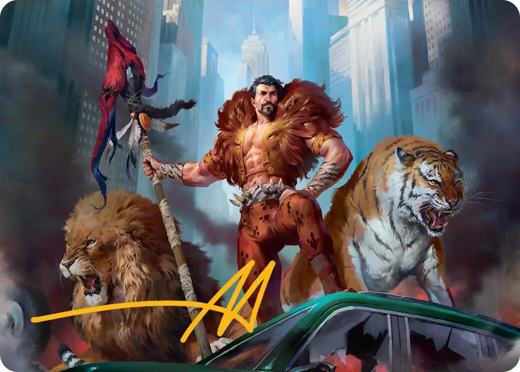Kraven, Proud Predator Art Card (Gold-Stamped Signature) [Marvel's Spider-Man Art Series] | Galaxy Games LLC