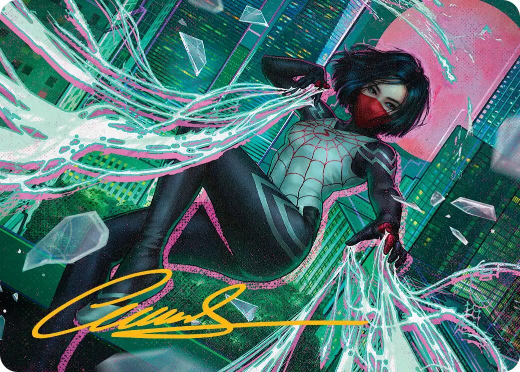 Silk, Web Weaver Art Card (29/54) (Gold-Stamped Signature) [Marvel's Spider-Man Art Series] | Galaxy Games LLC