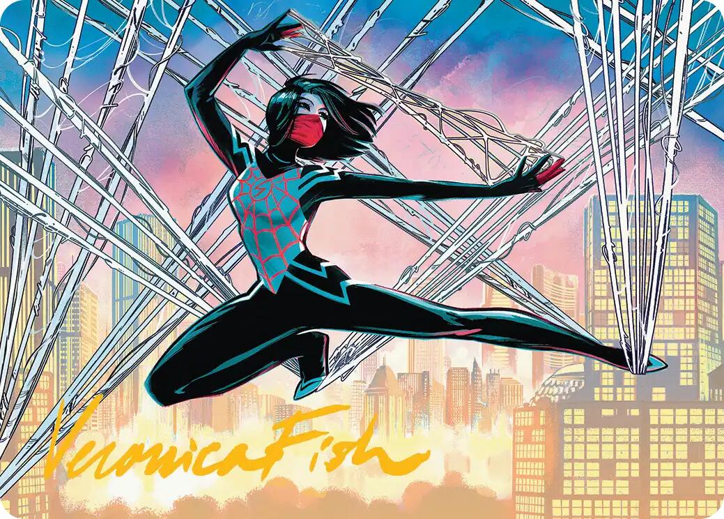 Silk, Web Weaver Art Card (39/54) (Gold-Stamped Signature) [Marvel's Spider-Man Art Series] | Galaxy Games LLC
