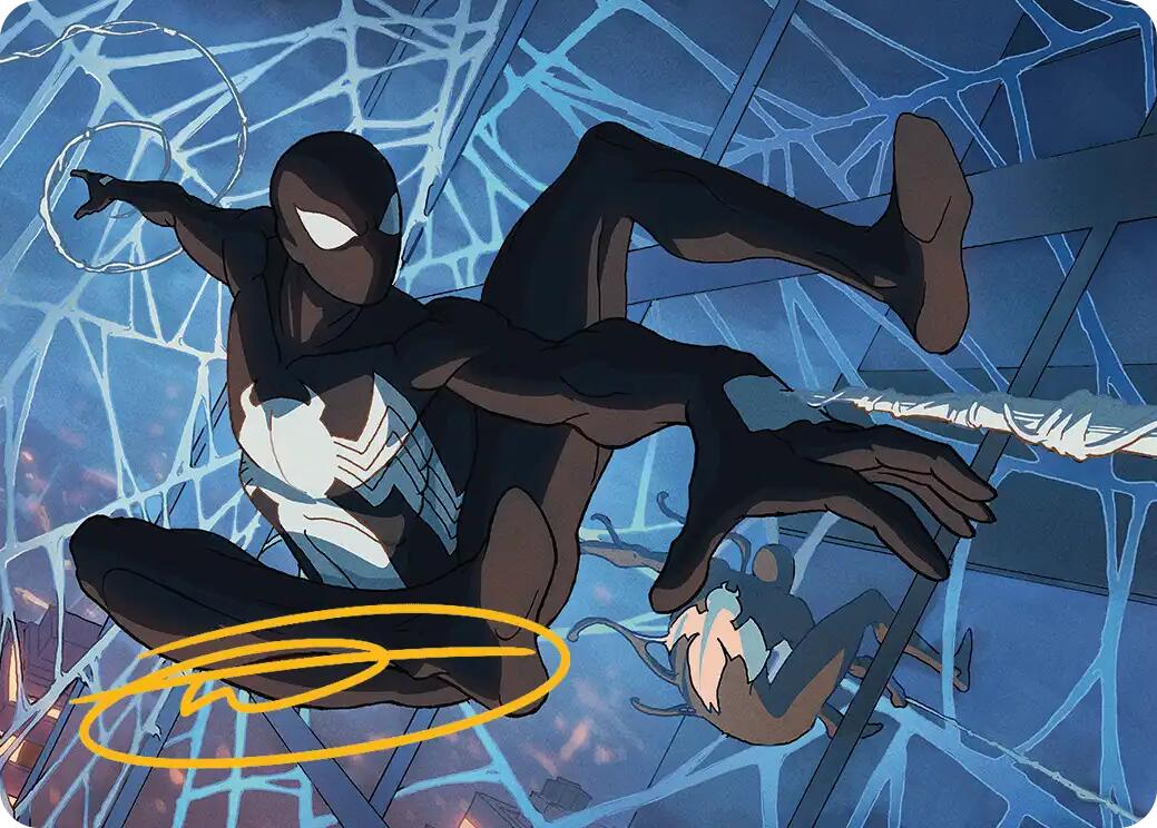 Symbiote Spider-Man Art Card (Gold-Stamped Signature) [Marvel's Spider-Man Art Series] | Galaxy Games LLC
