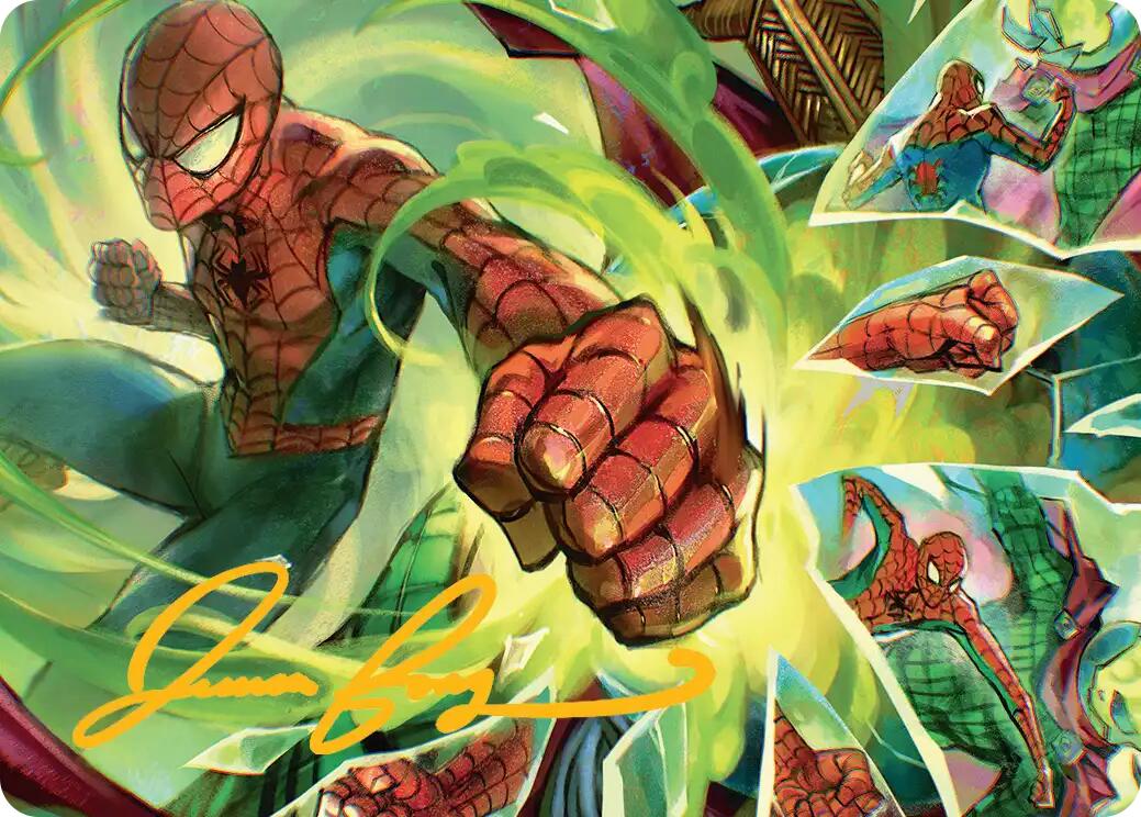 Kapow! Art Card (Gold-Stamped Signature) [Marvel's Spider-Man Art Series] | Galaxy Games LLC