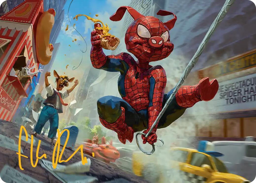 Spider-Ham, Peter Porker Art Card (Gold-Stamped Signature) [Marvel's Spider-Man Art Series] | Galaxy Games LLC
