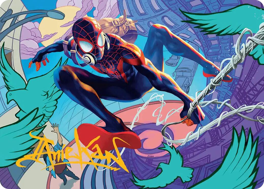 Spider-Man, Brooklyn Visionary Art Card (Gold-Stamped Signature) [Marvel's Spider-Man Art Series] | Galaxy Games LLC