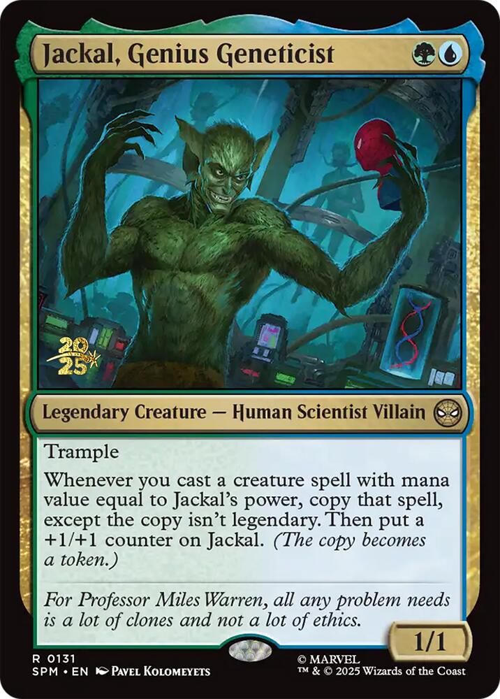 Jackal, Genius Geneticist [Marvel's Spider-Man Prerelease Promos] | Galaxy Games LLC