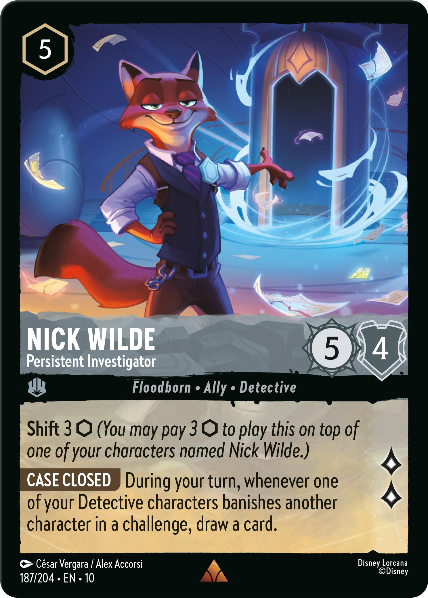 Nick Wilde - Persistent Investigator (187/204) [Whispers in the Well] | Galaxy Games LLC