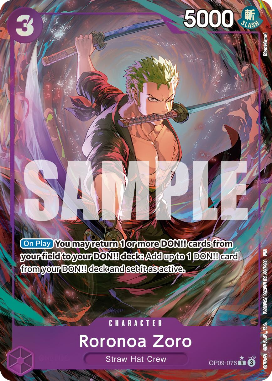 Roronoa Zoro (OP09-076) (Alternate Art) [Premium Booster -The Best- Vol. 2] | Galaxy Games LLC