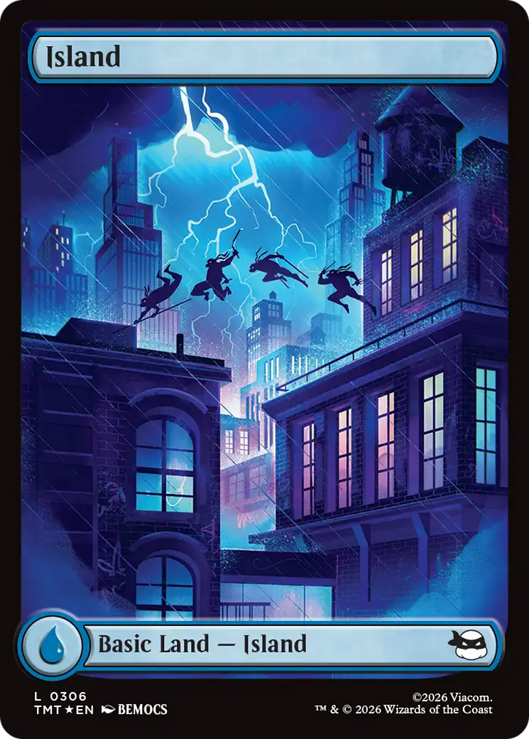 Island (0306) (Surge Foil) [Teenage Mutant Ninja Turtles] | Galaxy Games LLC