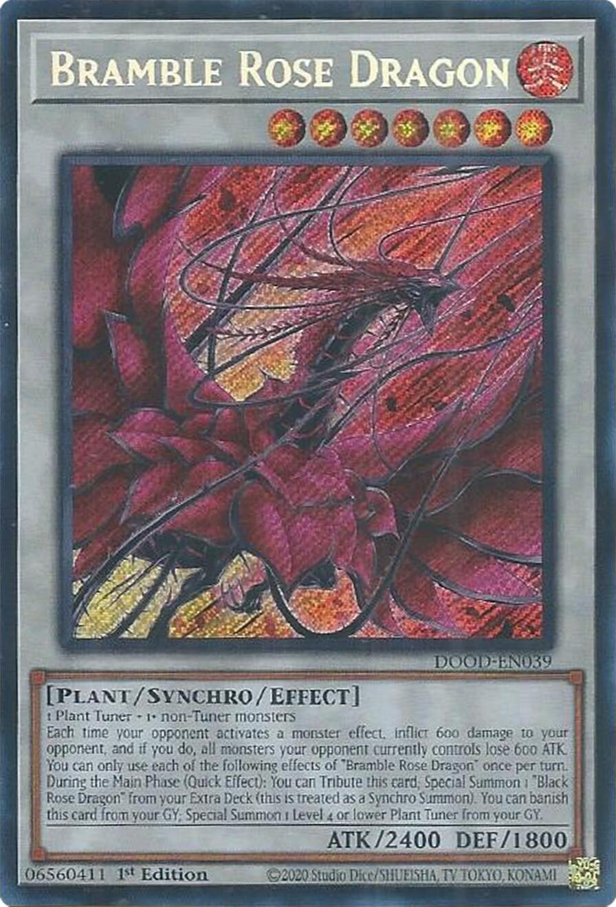 Bramble Rose Dragon [DOOD-EN039] Secret Rare | Galaxy Games LLC