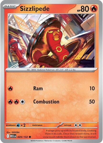 Sizzlipede (029/132) [Mega Evolution: Base Set] | Galaxy Games LLC