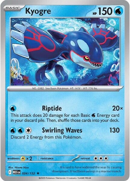 Kyogre (034/132) [Mega Evolution: Base Set] | Galaxy Games LLC
