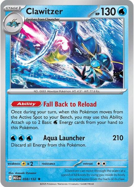 Clawitzer (038/132) [Mega Evolutions: Base Set] | Galaxy Games LLC