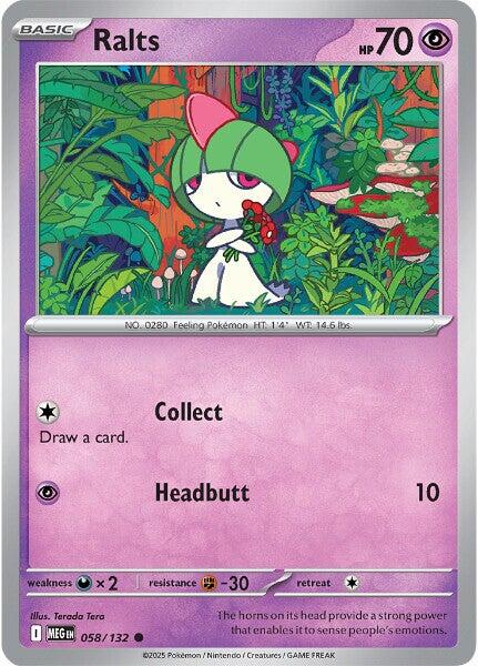Ralts (058/132) [Mega Evolutions: Base Set] | Galaxy Games LLC