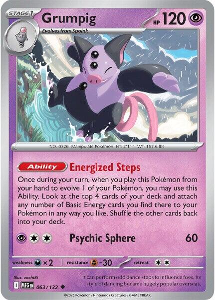 Grumpig (063/132) [Mega Evolutions: Base Set] | Galaxy Games LLC