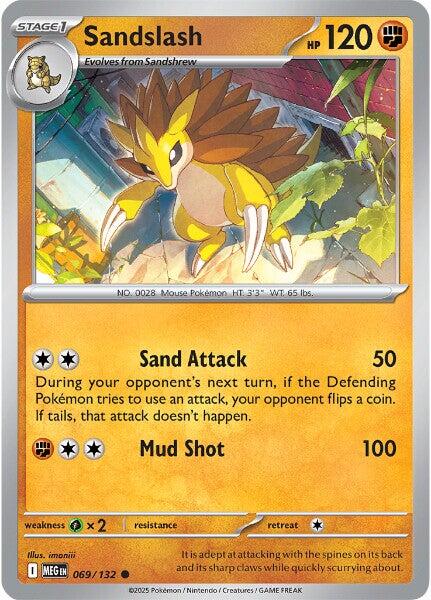 Sandslash (069/132) [Mega Evolution: Base Set] | Galaxy Games LLC