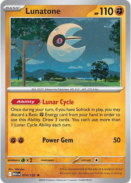 Lunatone (074/132) [Mega Evolutions: Base Set] | Galaxy Games LLC