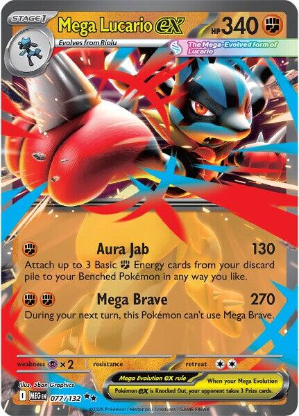 Mega Lucario ex (077/132) [Mega Evolutions: Base Set] | Galaxy Games LLC