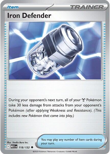 Iron Defender (118/132) [Mega Evolutions: Base Set] | Galaxy Games LLC