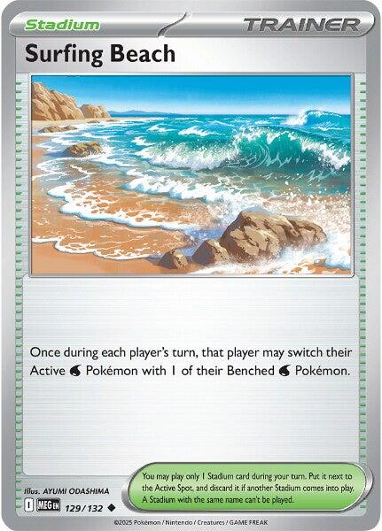 Surfing Beach (129/132) [Mega Evolutions: Base Set] | Galaxy Games LLC