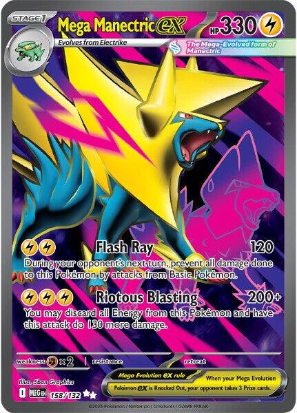 Mega Manectric ex (158/132) [Mega Evolutions: Base Set] | Galaxy Games LLC