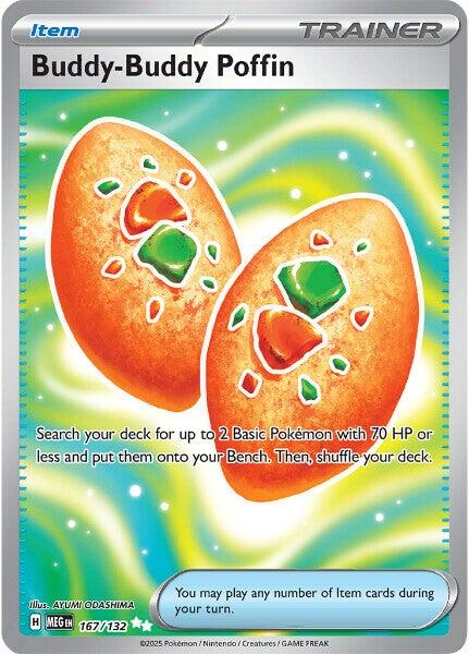 Buddy-Buddy Poffin (167/132) [Mega Evolutions: Base Set] | Galaxy Games LLC