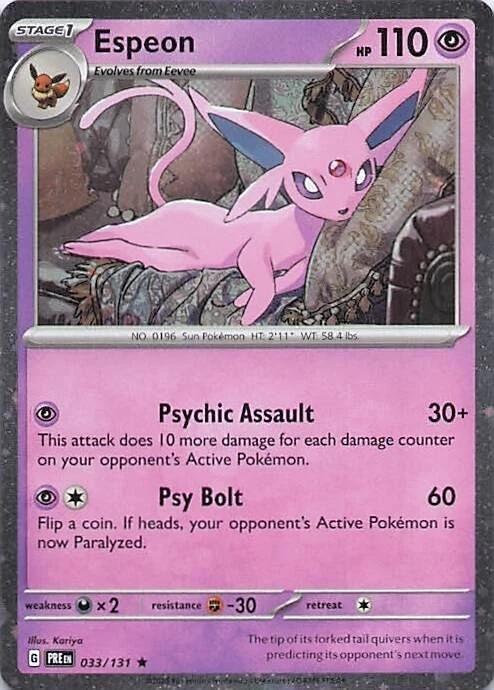 Espeon (033/131) (Cosmos Holo) [Miscellaneous Cards] | Galaxy Games LLC