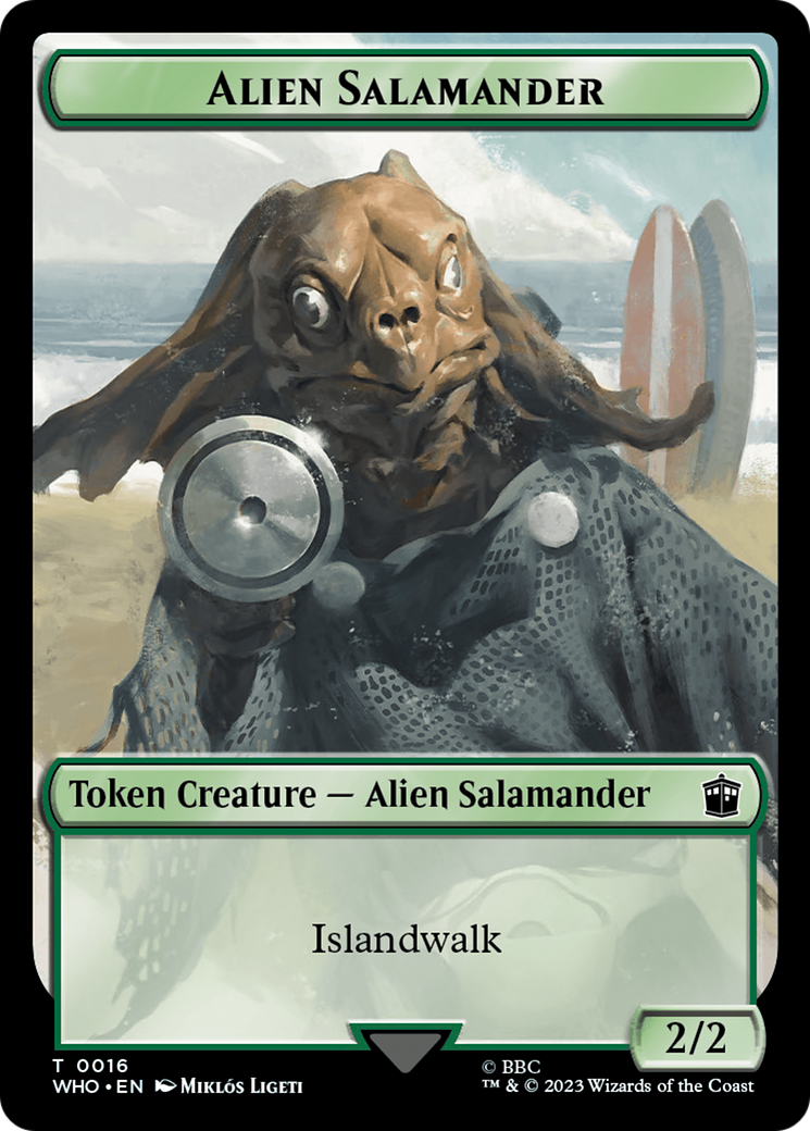 Alien Rhino // Alien Salamander Double-Sided Token [Doctor Who Tokens] | Galaxy Games LLC