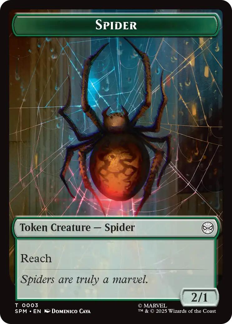 Spider // Food Double-Sided Token [Marvel's Spider-Man Tokens] | Galaxy Games LLC