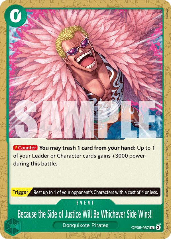 Because the Side of Justice Will Be Whichever Side Wins!! (Tournament Pack 2025 Vol. 4) [One Piece Promotion Cards] | Galaxy Games LLC