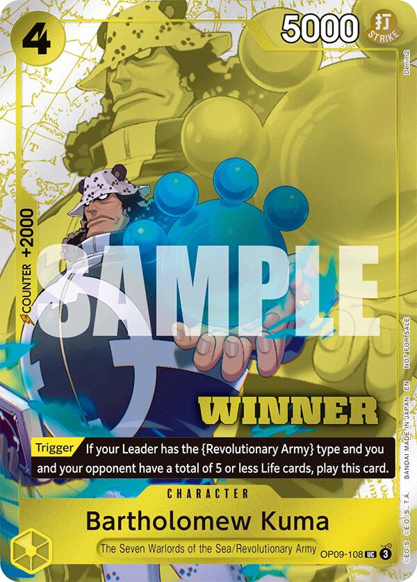 Bartholomew Kuma (Winner Pack 2025 Vol. 4) [One Piece Promotion Cards] | Galaxy Games LLC