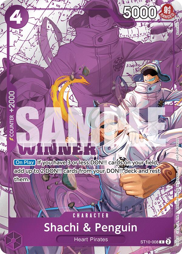Shachi & Penguin (Winner Pack 2025 Vol. 4) [One Piece Promotion Cards] | Galaxy Games LLC