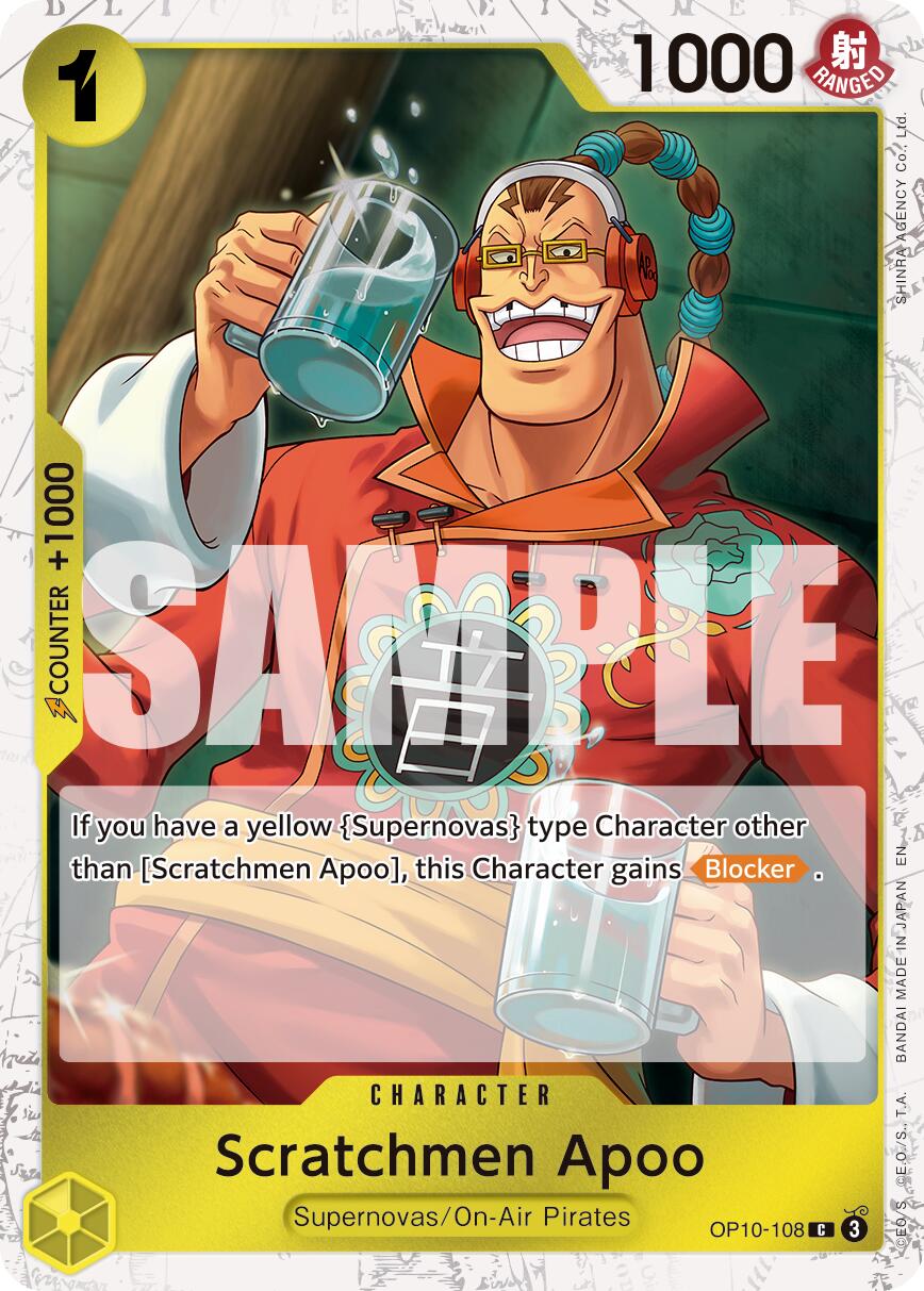 Scratchmen Apoo (OP10-108) (Pirate Foil) [Premium Booster -The Best- Vol. 2] | Galaxy Games LLC