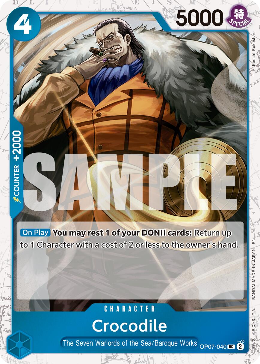 Crocodile (OP07-040) (Pirate Foil) [Premium Booster -The Best- Vol. 2] | Galaxy Games LLC