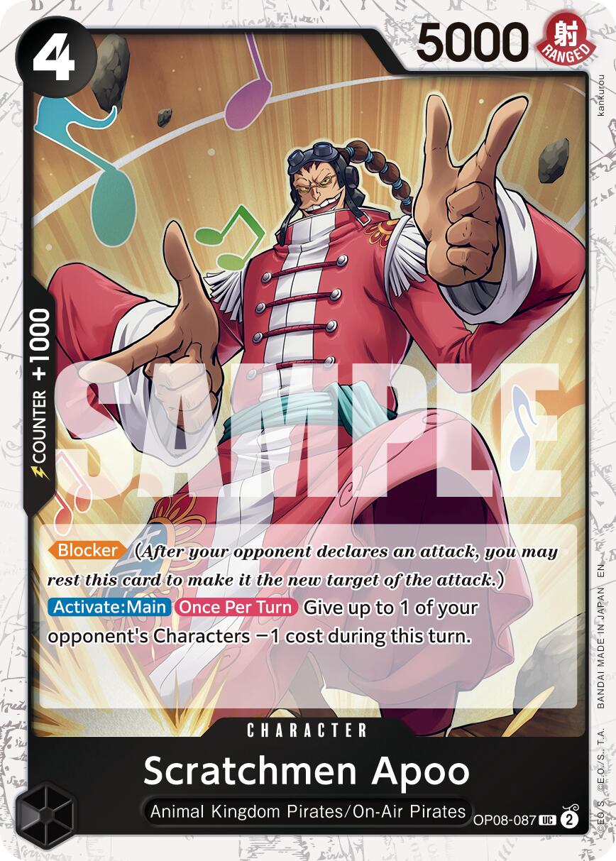 Scratchmen Apoo (OP08-087) (Pirate Foil) [Premium Booster -The Best- Vol. 2] | Galaxy Games LLC