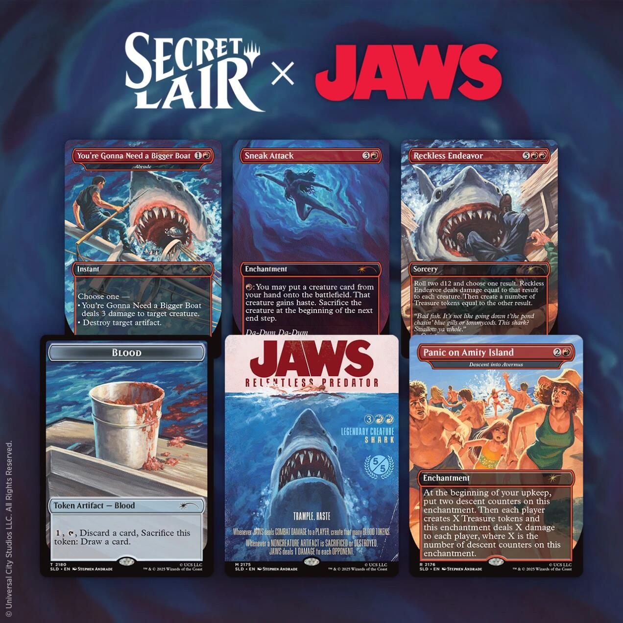 Secret Lair: Drop Series - Secret Lair x Jaws: Terror of Amity Island (Non-Foil Edition) | Galaxy Games LLC