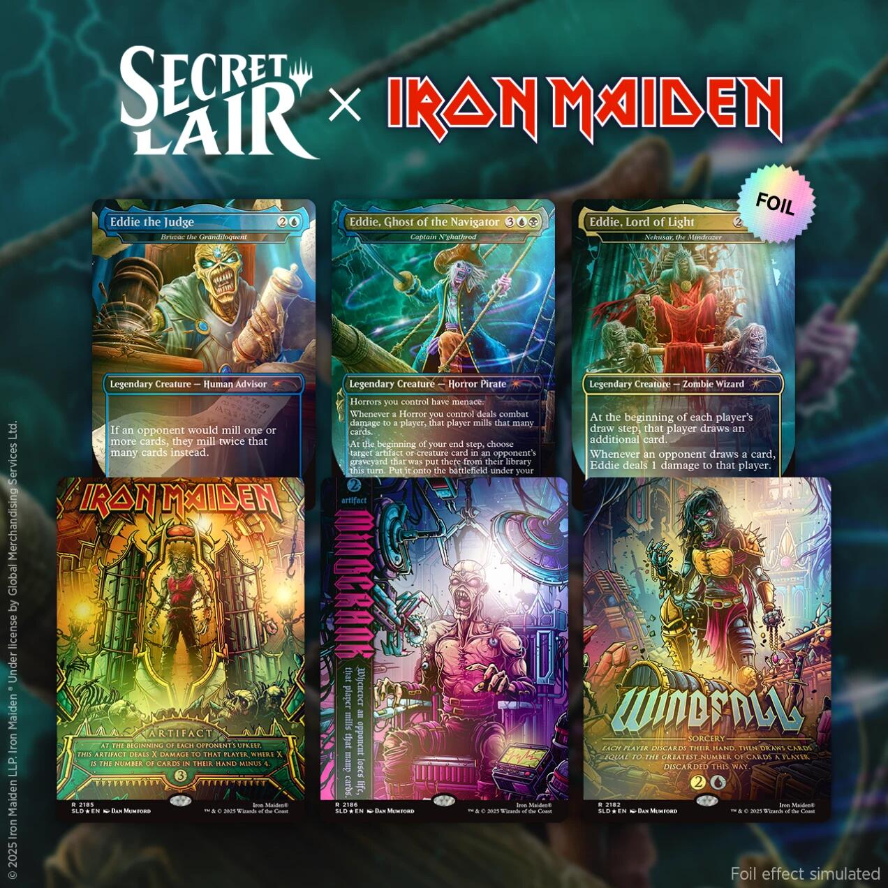 Secret Lair: Drop Series - Secret Lair x Iron Maiden: Eddie Unchained (Rainbow Foil Edition) | Galaxy Games LLC