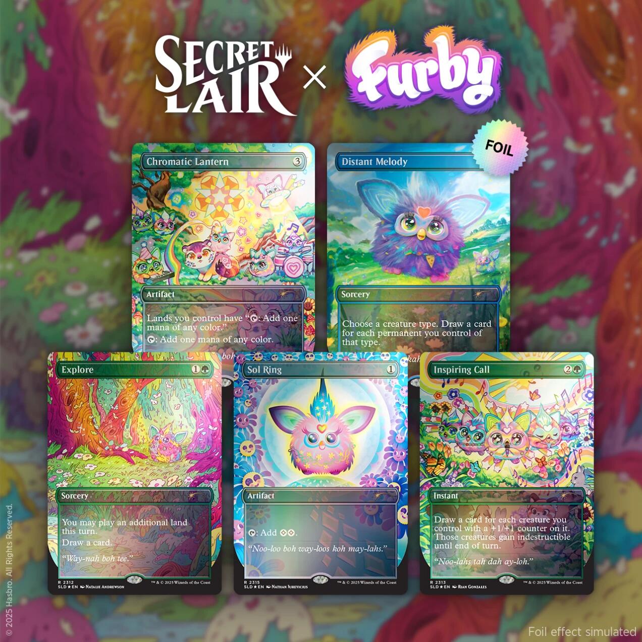 Secret Lair: Drop Series - Secret Lair x Furby: Doo-ay Noo-lah (Rainbow Foil Edition) | Galaxy Games LLC