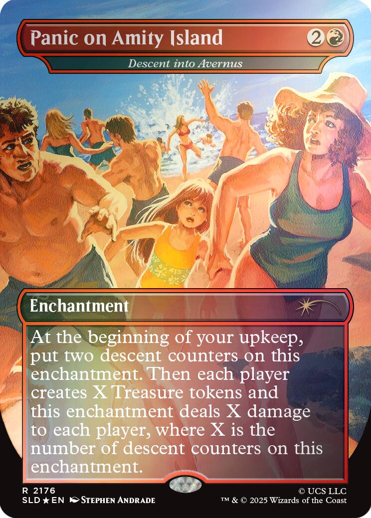 Panic on Amity Island - Descent into Avernus (Rainbow Foil) [Secret Lair Drop Series] | Galaxy Games LLC