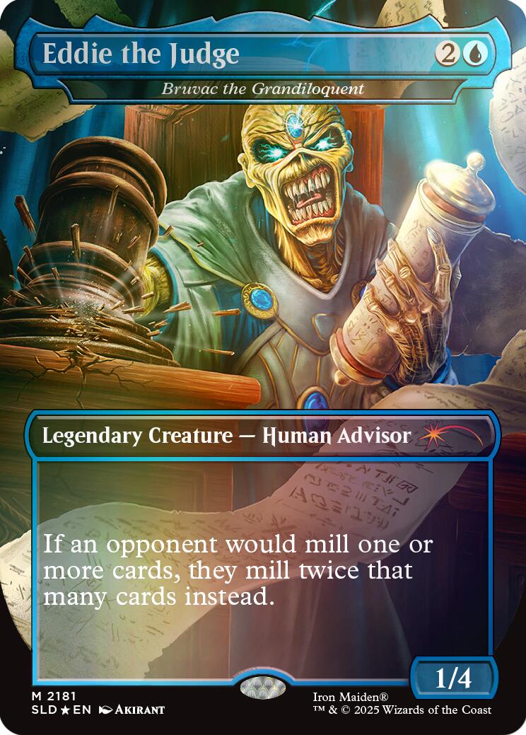 Eddie the Judge - Bruvac the Grandiloquent (Rainbow Foil) [Secret Lair Drop Series] | Galaxy Games LLC