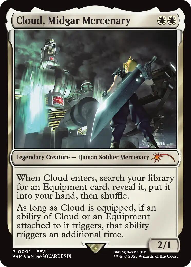 Cloud, Midgar Mercenary (Borderless) [Pro Tour Promos] | Galaxy Games LLC