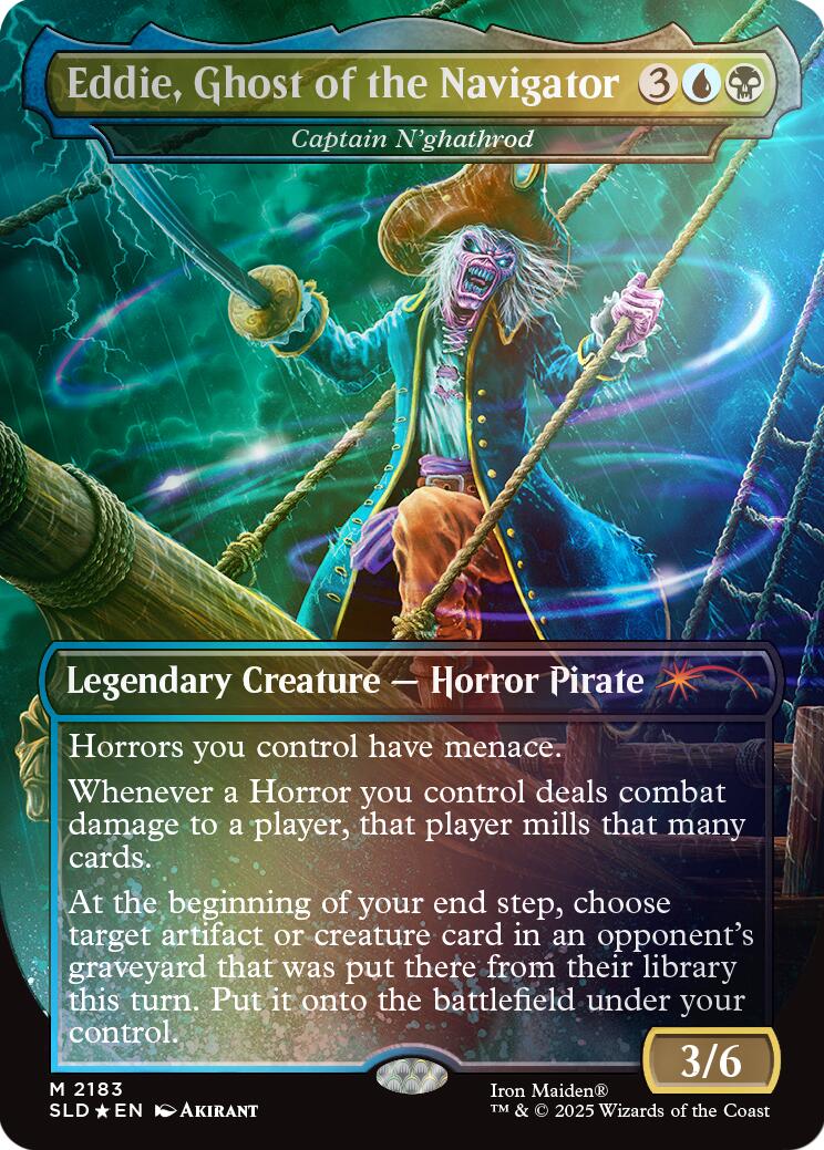 Eddie, Ghost of the Navigator - Captain N'ghathrod (Rainbow Foil) [Secret Lair Drop Series] | Galaxy Games LLC