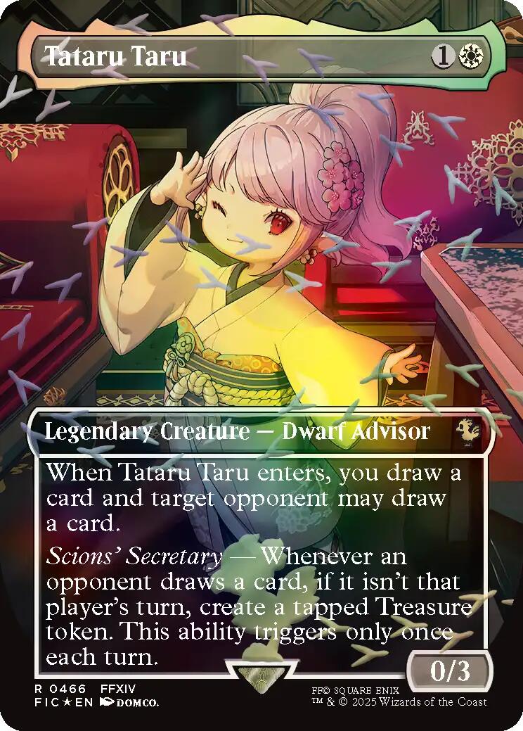 Tataru Taru (Borderless) (Chocobo Track Foil) [FINAL FANTASY Commander] | Galaxy Games LLC